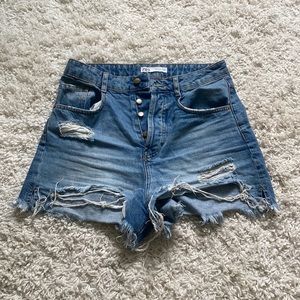 Zara high waisted jean shorts